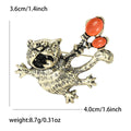 Alloy Rhinestone Cat Brooch Pin For Women Suit And Cardigan Decoration view 5