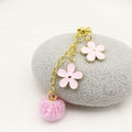 Metal Sakura Flower Keychain Bag Charm Gift view 3