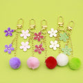 Metal Sakura Flower Keychain Bag Charm Gift view 1