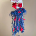 Chic Wool Yarn Resin Flower Tassel Drop Earrings With Silver Pins view 4