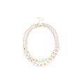 Vintage Court Style Glass Bead Faux Pearl Geometric Round Choker Necklace view 5