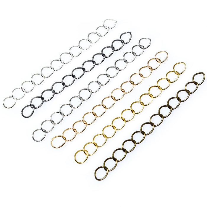 5cm DIY Necklace Bracelet Extension Tail Chain, 0.5mm Thick Jewelry Connector Accessory