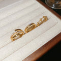 18K Gold Plated Zircon Minimalist Open Ring For Women – Gold view 4