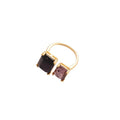 Light Luxury Copper Zircon Geometric Open Ring Vintage Statement Index Finger Jewelry view 5