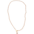 Old Money Style Layered Faux Pearl Toggle Clasp Necklace For Women Elegant Round Geometric Choker view 5
