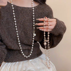 Old Money Style Layered Faux Pearl Toggle Clasp Necklace For Women Elegant Round Geometric Choker