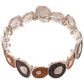 Light Luxury Alloy Enamel Irregular Spliced Elastic Geometric Round Bangle view 5