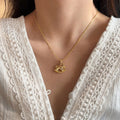 18K Gold Plated Copper Horse Pendant Necklace Light Luxury Minimalist Collarbone Chain view 4