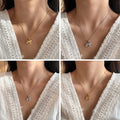 18K Gold Plated Copper Horse Pendant Necklace Light Luxury Minimalist Collarbone Chain view 2