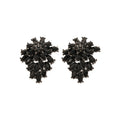 Vintage Alloy Rhinestone Flower Stud Earrings For Women Light Luxury Style Jewelry view 5