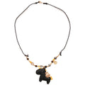 Vacation Style Acrylic Stone Beaded Leather Horse Pendant Sweater Necklace view 5