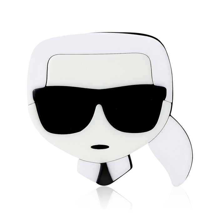 Acrylic Portrait Brooch Pin For Women's Cardigans And Suits