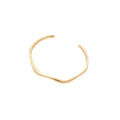18K Gold Plated Copper Zircon Geometric Hollow Honeycomb Open Bangle Vintage Light Luxury view 5