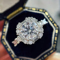Sparkling Micro Paved Zircon Ring For Women, Fairy Style Light Luxury Fashion Jewelry view 1