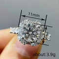 Sparkling Micro Paved Zircon Ring For Women, Fairy Style Light Luxury Fashion Jewelry view 4