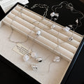 French Retro Crystal Beaded Faux Pearl Geometric Round Sweater Necklace For Women view 4