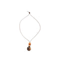 Old Money Style Tiger Eye Heart Pendant Sweater Necklace With Ceramic Geometric Round Charm view 5