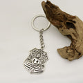 Metal Minimalist Buddha Statue Keychain Car Key Ring view 4