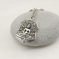 Metal Minimalist Buddha Statue Keychain Car Key Ring view 3