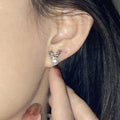 Korean Style Simple Faux Pearl Stud Earrings For Women, Christmas Tiny Pearl Elegant Jewelry view 3