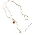 Coffee Resin Heart Pendant Copper Sweater Necklace, Vintage Light Luxury Geometric Round Charm view 5