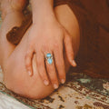 Vintage Shell Ring For Women With Water Drop Oval Shape And Classical Elegant Style view 3