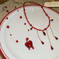 Light Luxury Artificial Crystal Beaded Tassel Geometric Collarbone Choker Necklace view 2