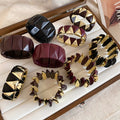 Wide Acrylic Geometric Diamond Spliced Elastic Bangle For Women Vintage European Style view 4