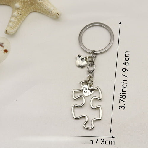 Metal Creative Puzzle Keychain For Friendship Farewell Gift