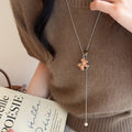 Light Luxury Leather Wood Bead Horse Pendant Sweater Necklace New Chinese Zodiac Style Jewelry view 2
