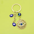 Metal Rhinestone Eye Keychain Car Backpack Key Ring view 1