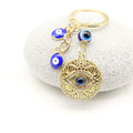 Metal Rhinestone Eye Keychain Car Backpack Key Ring view 3