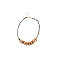 Iron And Leather Cord Twisted Round Necklace Earrings Jewelry Set Niche Statement European Style view 5