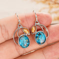 Elegant New Chinese Marquise Geometric Dangle Earrings For Women With Natural Artistic Design view 2