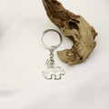 Zinc Alloy Hollow Puzzle Heart Keychain Bag Charm Gift view 4