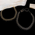 Korean Style Copper Braided Lace Hollow Out Collarbone Necklace Minimalist Light Luxury Jewelry view 2