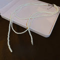 Light Luxury Vintage Faux Pearl Multi Layer Sweater Necklace Elegant Geometric Round Collarbone Chain view 2
