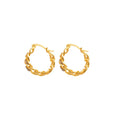 French Vintage Alloy Rhinestone Hollow Chain Ear Cuff Drop Earrings, Geometric Luxury Style view 5