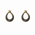 Light Luxury Resin Teardrop Hollow Pendant Drop Earrings With Silver Needle Studs For Women view 5