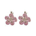 Korean Zirconia Floral Double-Sided Copper Earrings Elegant Sweet Petite Light Luxury Style For Women view 5
