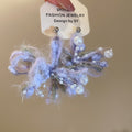 Sweet Floral Yarn Flower Faux Pearl Silver Needle Drop Earrings For Women view 4