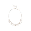 Light Luxury Rhinestone Tie Lace Tassel Faux Pearl Necklace Geometric Triangle Court Style Collarbone Chain view 5