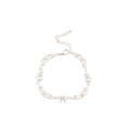 Light Luxury Copper Heart Zircon Layered Lace Silver Tone Korean Style Bangle view 5