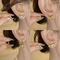 Light Luxury Copper Little Horse Zodiac Pendant Drop Earrings With Silver Posts For Daily Commute view 2