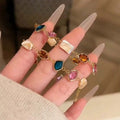 Light Luxury Geometric Square Glass Shell Bracelet For Minimalist Daily Commuter Jewelry view 3