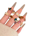 Light Luxury Geometric Square Glass Shell Bracelet For Minimalist Daily Commuter Jewelry view 5