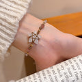Vintage Ethnic Crystal Stone Star Charm Rope Bangle For Daily Versatile Style view 3