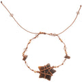 Vintage Ethnic Crystal Stone Star Charm Rope Bangle For Daily Versatile Style view 5