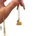 24K Gold Plated Copper Zircon Horse Pendant Necklace Light Luxury Collarbone Jewelry For Women view 5