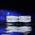 Silver-Tone Triple-Row Baguette and Pavé Band Ring view 3